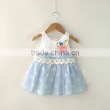 100% Cotton Short Sleeve Summer Lace Flower Baby Dress thumbnail-1