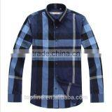 OEM Latest Fashion Beautiful Check Pattern Latest Cotton Shirt Designs for Men thumbnail-4