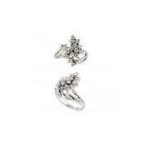 Custom Made New Design Nice-looking Silver cz Engagement and Wedding Rings thumbnail-1