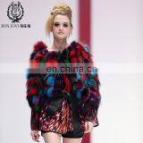 Attractive Style Fox Fur Blazer Fancy Design Colorful Fur Coat Posh Women's Luxury Fur Dress