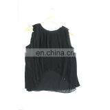 Women Hot Summer Casual Top Sleeveless Chiffon Pleated Top thumbnail-5