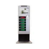High Safety Self service Windows 7 free standing Mobile charging kiosk with E-lockers