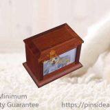 Good Quality Oak Color Birch Wood Monument Shape Photo Frame Pet Urn for Cats thumbnail-4