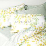 RawHouse Home Textile Plant Yellow Flower Print Cotton Bedding Set thumbnail-3