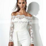 2020 Summer Sexy White Lace Sexy Backless Jumpsuit for Ladies thumbnail-5
