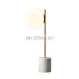 Modern Marble Base Gold Metal Glass Ball Restaurant Table Lamp thumbnail-3