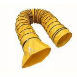 Yellow Flexible Air Ducting Tarpaulin Fabric Air Duct PVC Flexible Air Ducting Air Distribution Duct With Holes thumbnail-2
