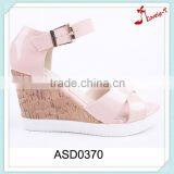 Italian Fashion Beautiful Design Women Shoes Colorful Strap Summer Wedge Sandals 2016 thumbnail-1