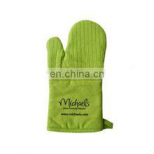 Multi Color Custom Printed Double Oven Mitt With Silicone Stripes