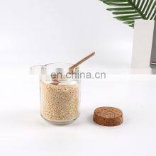 Top Selling Airtight Clear Glass Jar With Wood Spoon And Cork thumbnail-4