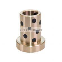 Steam and Ship Machine Solid Lubricating Bushing Composed of Brass Copper Alloy and Graphite CNC Machining Flange Bushing. thumbnail-3