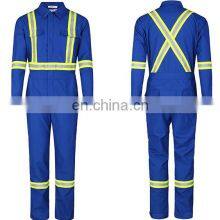 High Visibility Reusable FR Cotton Fire Retardant Clothing With Reflective Tape for Men's Working Safety