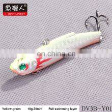 Sea Bass Fishing Lures Wholesale Fish Hunter DV3B VIB 70MM 18G Lures Fishing Bait Minnow Lure Trout thumbnail-4