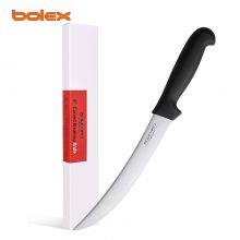 Curved Cimeter Knife Butcher Flutes Edge Meat Cutting Breaking Steak Knife Kitchen Cook Long Butcher Breaking Slicer Chef's High-carbon Stainless Steel Cimeter Scimitar Knife