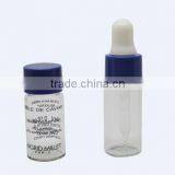3ml Transparent Glass Bottle With Plastic Dropper and Cap