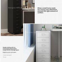 Slim File Cabinet, All-Steel Construction With Silver Metal Handles, Mobile Steel Drawer Unit for Craft Room & Medical Salon, Easy Assembly thumbnail-5