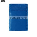 Navy classic genuine leather flip wallet