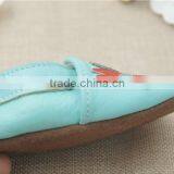 2016 Fashion Style Leather Shoes Crab Full Cowhide Infant Baby Shoes Blue Newborn Soft Bottom Prewalkers thumbnail-5