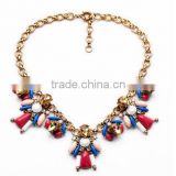 Big fashion cheap costume jewelry perfume body chains femininos choker necklace crystal pendant necklaces bijoux red accessories
