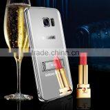 KXX Gold Series Stainless Steel Bumper With Acrylic Backplaneck Case for Samsung S7 Edge Luxury Mirror Back Stand Case MT-5580 thumbnail-3