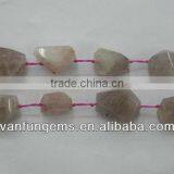 Strawberry Quartz Faceted Tumble Stone thumbnail-1
