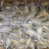 UL FROSTED C35T LED FILAMENT CANDLE BULB LIGHT DECORATIONS IN DIMMER E12S thumbnail-1