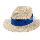 Ladies Promotional Alphabet M Caps With Ribbon Straw Panama Hat Cheap thumbnail-4