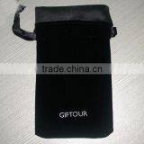 Black Velvet Drawsting Bag thumbnail-1