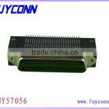 Amphenol 2.16mm Pitch Champ 100 Pin PCB Type With DIP Termination Female Connector With Diamond Plate