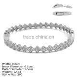 CZQ-0093 Sterling Silver Bangle 925 Solid Womens Sterling Silver Latest Fashion Bangle thumbnail-5