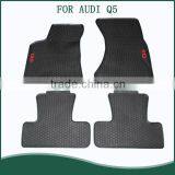 Full Set PVC Black Rubber Front Floor Mat With Logo for Audi Q5