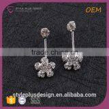 E74842K02 New Statement Cover Ear Earrings Promotion Fashion Trendy Personality Cute Flower Full Rhinestone Stud Earring thumbnail-1