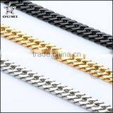 Fashion Metal Chain Stainless Steel Chain Double Curb Chain Necklace Jewelry thumbnail-6