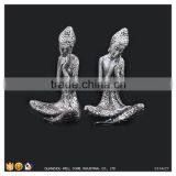 Silver Paint Female Buddha Statue Figure Of Buddha Of Crossing thumbnail-5
