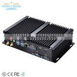 Partaker I3 Fanless Industrial Mini Pc 2 COM Black Color With Intel i3 4005u 4010u 5005u i5 4200u 4230u Core i3 i5 Mini pc thumbnail-1