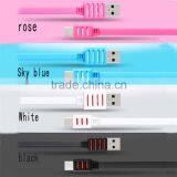 2016 Colorful Noodle Flat Line Speed Charging Type-C to USB 2.0 Data Cable Quality Choice thumbnail-6