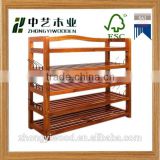 Free standing 5 tier quality wooden shoe rack/shelves display