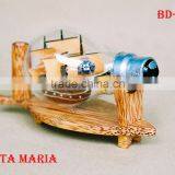 SANTA MARIA SHIP IN LIGHT BULB, UNIQUE NAUTICAL GIFT - HANDMADE SHIP MODEL thumbnail-1