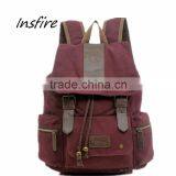 2016 Canvas Leather Backpack Leisure Mens Messenger Bag thumbnail-3