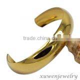 Stainless Steel Cuff 18k Gold Plated Bangle