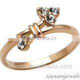 Wedding Rose Plating Stainless Steel Women Fancy Rings