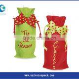 Customized White Velvet Wine Bag With Personal Printing Custom Design Bags thumbnail-5
