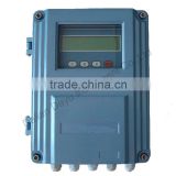 Transit time ultrasonic water flowmeter with high temperature clamp on transducer