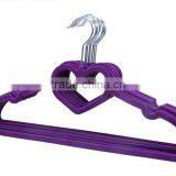 Non Slip Flocked Velvet Heart Coat Clothes Garment Hangers thumbnail-1
