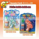 Friction bubble-bubble cartoon gun with light one bottle of bubble water