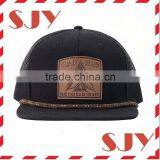 Small Quantity Order Custom 5 Panel Snapback Hat With Leather Patch thumbnail-5