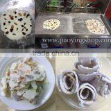 R22 Double Compressor Stainless Steel 110v 220v Electric Flat Pan Frozen Yogurt Rolling Ice Cream Machine With 8 Boxes thumbnail-6