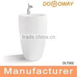 Bathroom Free Standing One Piece Ceramic Basin DLT002