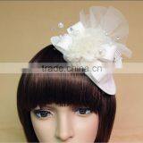 European and American Small White Hat Clip Pearl Bridal Hair Accessories Flower Head Luxury Performance thumbnail-4