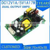 dual output open frame 5v & 12v dual output power supply